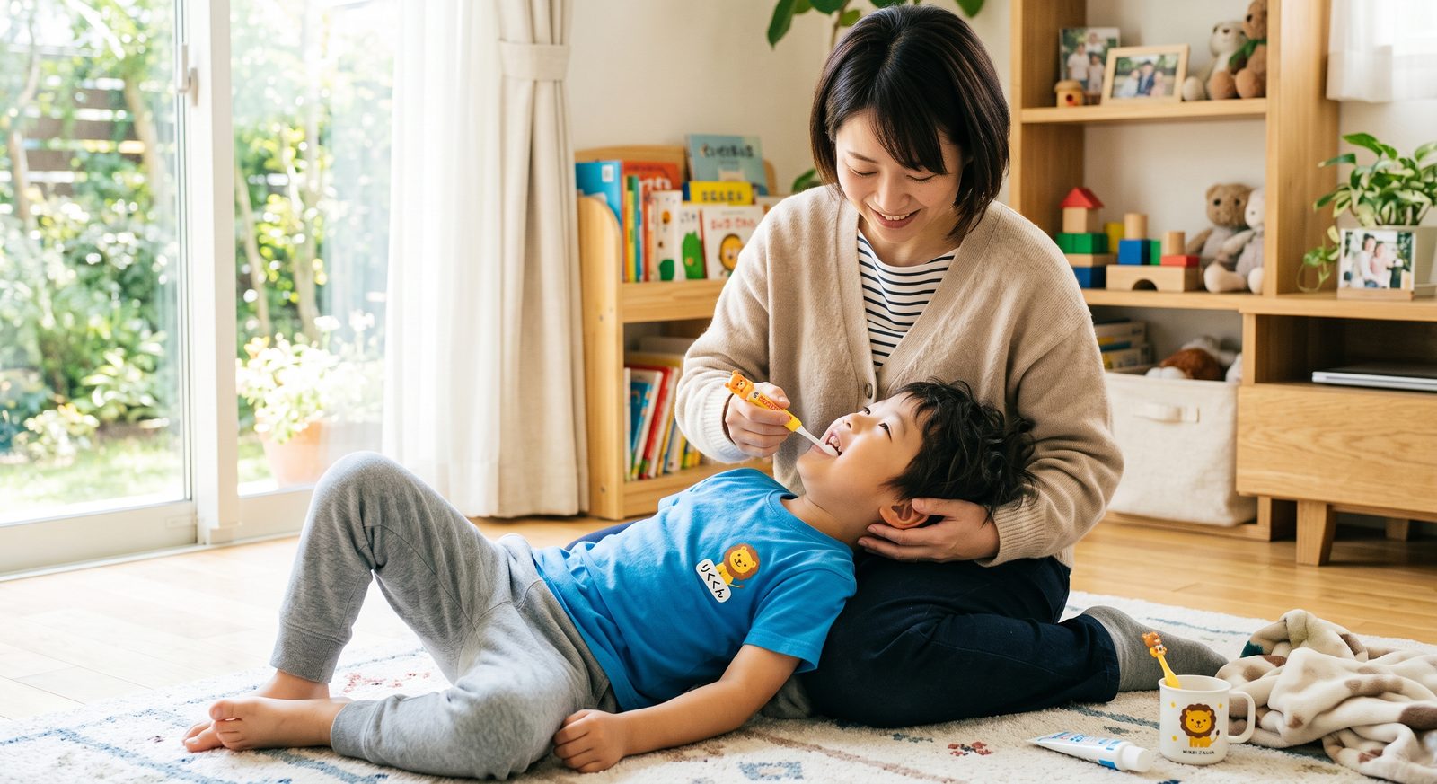 ご自宅での仕上げみがきのイメージ